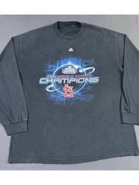 Rare Vintage Y2K St. Louis Cardinals 2011 World Series Champions MLB Baseball XL